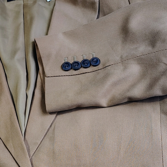 NWT Madewell The Larsen Blazer in drape-wave Toffee 1 button Closure L. - Picture 16 of 16